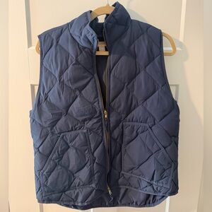 J. Crew Quilted Navy Vest